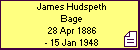 James Hudspeth Bage